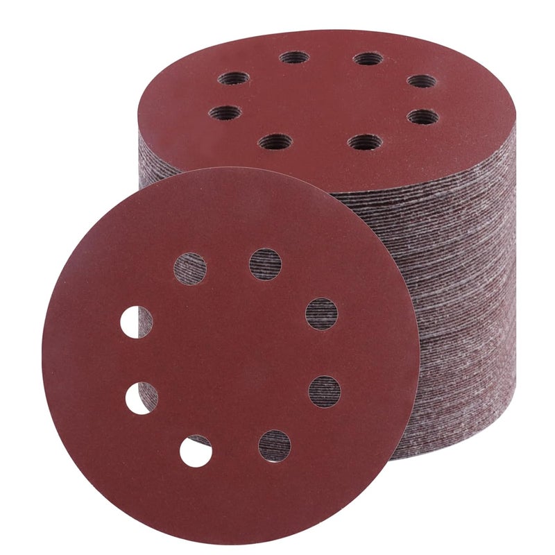 Vesagrin 100 Pcs 5 Inch Sanding Discs 400 Grit, Round Hook and Loop Sandpaper for Random Orbital Sander - Image 1